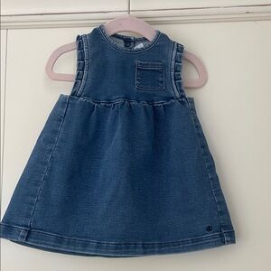Petit Bateau Denim Jumper Dress - 12 Months